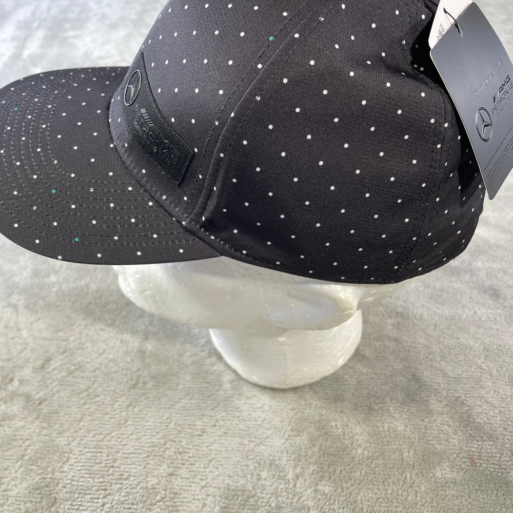 Mercedes Cap Hat AMG Petronas F1 Black Polka Dot Baseball OSFA - Picture 4 of 10